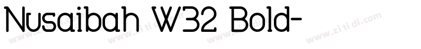 Nusaibah W21 Bold字体转换